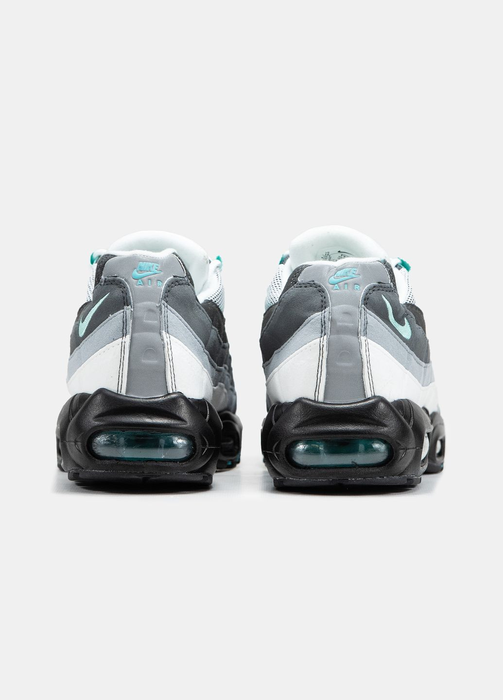 Сірі всесезон кросівки чоловічі nike air max 95 gray mint black | найк аір макс 95 сірі чорні No Brand