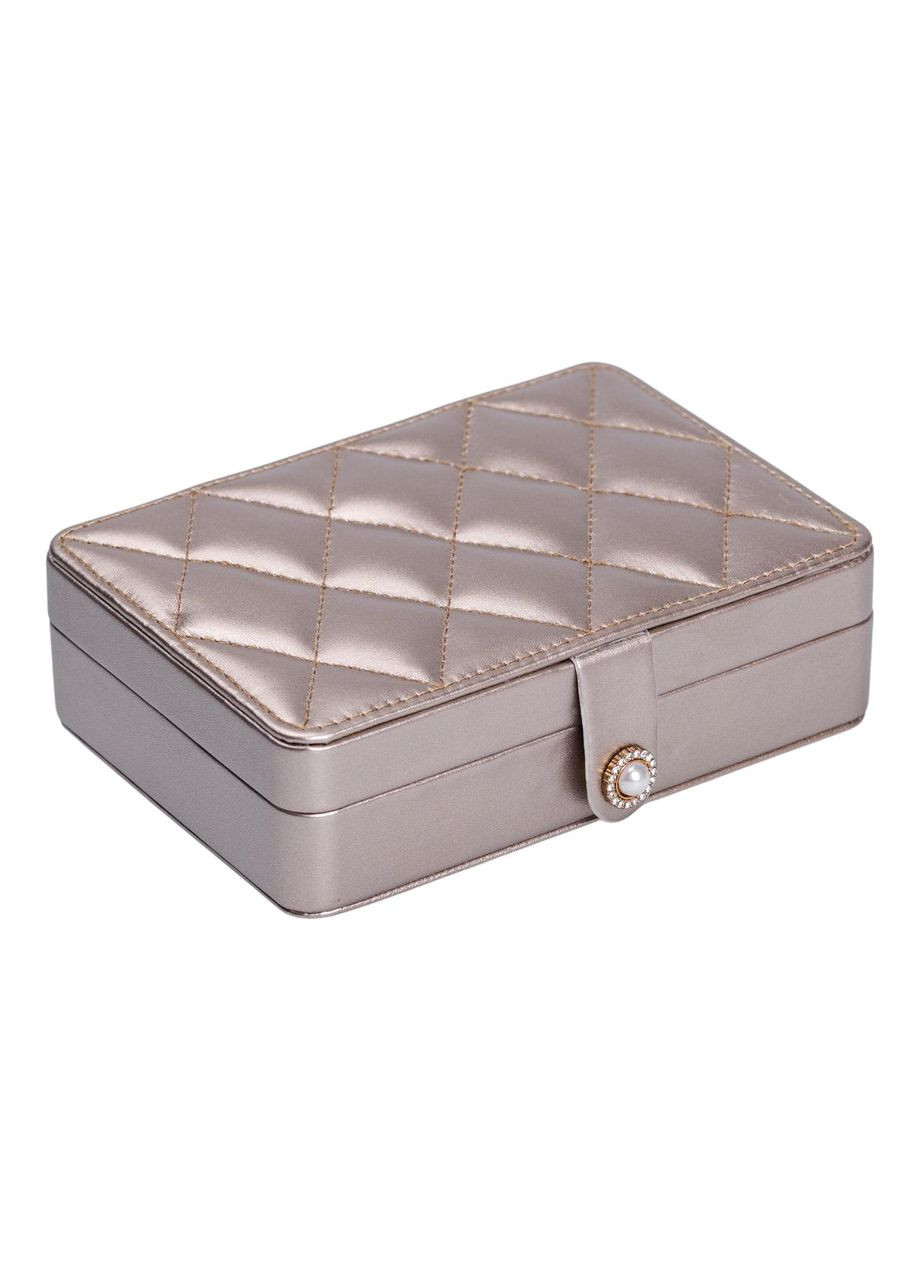 Скринька для прикрас з еко шкіри 16×11×4.7 см органайзер для ювелірних виробів HP-5-30GOLD Yiwu (325922733)