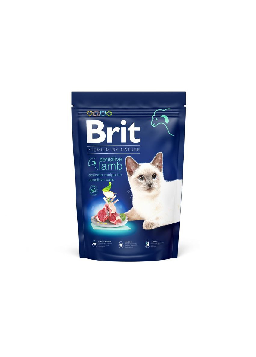 Корм для котів із чутливим травленням Premium by Nature Cat Sensitive Lamb 1,5 кг, з ягням Brit (292114446)