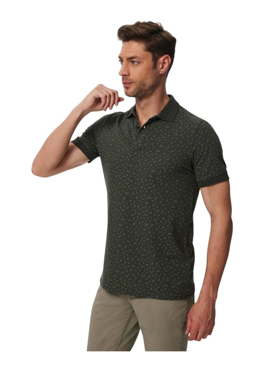 Зеленая футболка-футболка-поло мужская newbernard для мужчин Lee Cooper с абстрактным узором