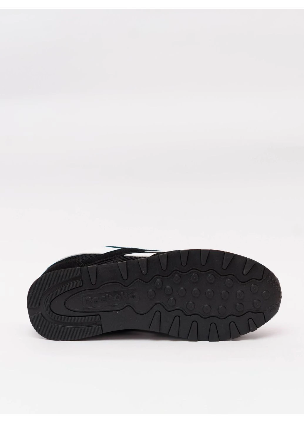 Черные демисезонные кроссовки мужские reebok No Brand Classic Leather Black White ND