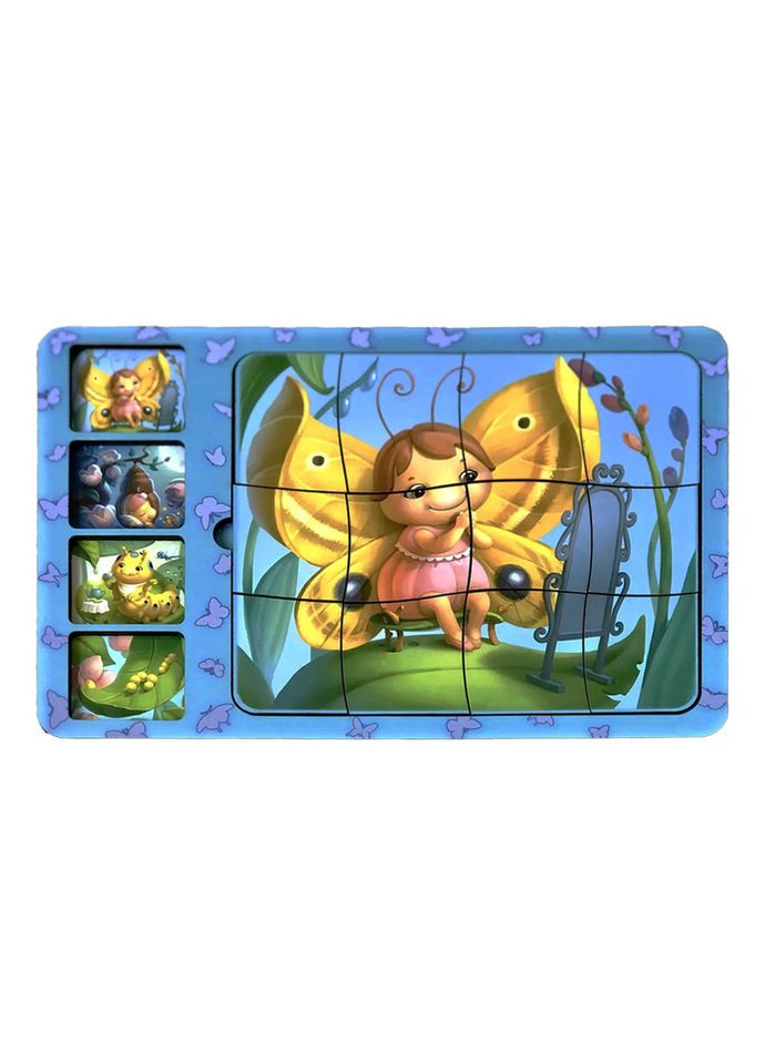 Деревянная настольная игра "Этапы развития бабочки" (ПСФ017) PSF017 сортерпазл Ubumblebees (302386530)