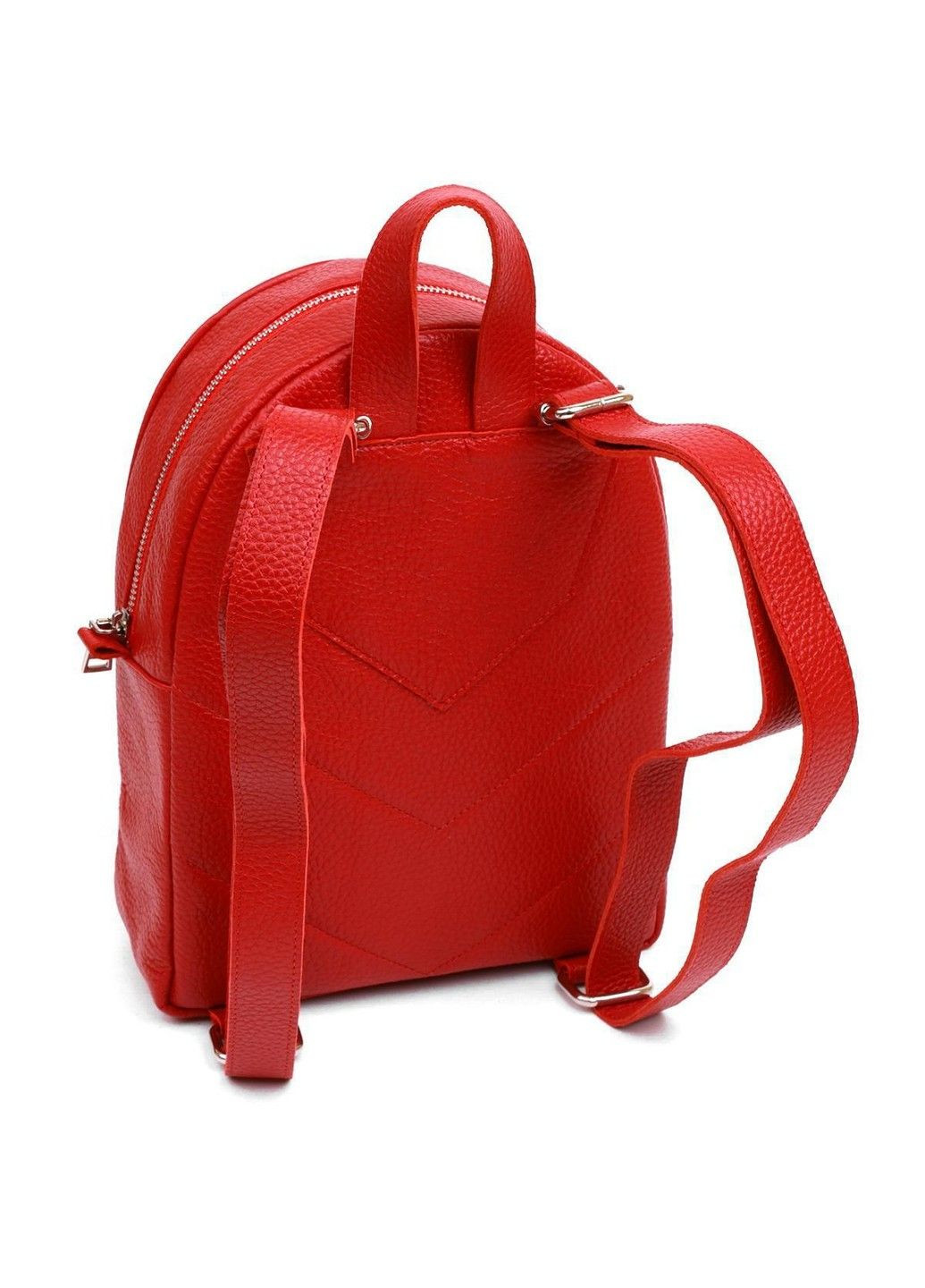 Жіночий рюкзак 16301 з натуральної шкіри з зернистою текстурою, Червоний Shvigel (333662380)