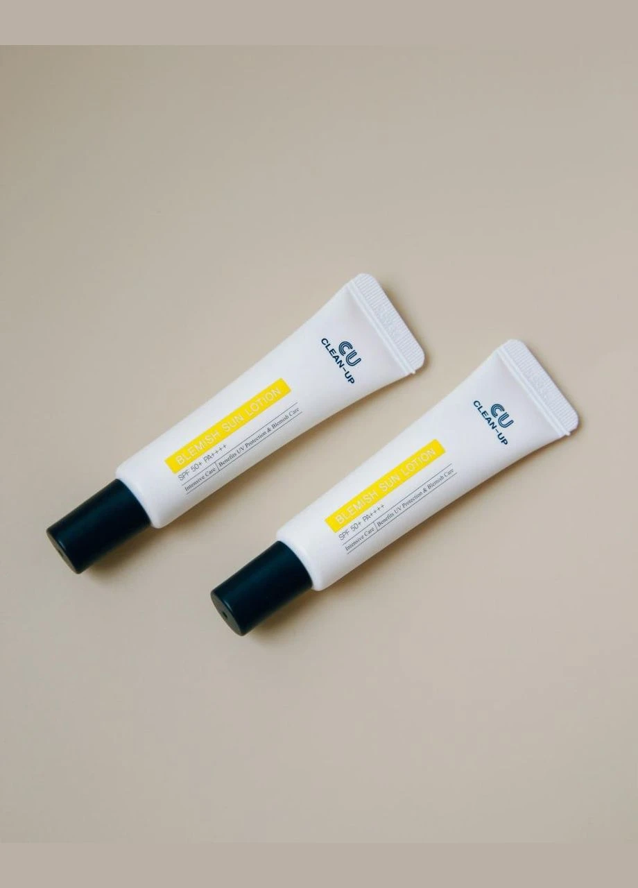 CUSKIN Сонцезахисний лосьон з ліпосомами на стабільних фільтрах CLEAN-UP BLEMISH SUN LOTION SPF 50+ PA++++, 15 мл — Крем, Південна Корея (297869597)