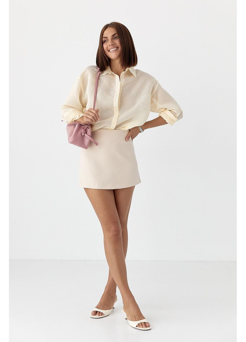 Желтая классическая рубашка в полоску Lurex