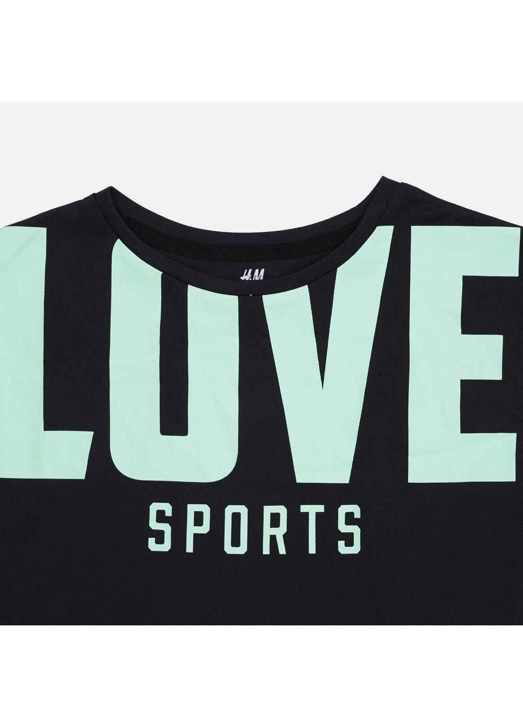 Чорна літня футболка спорт H&M