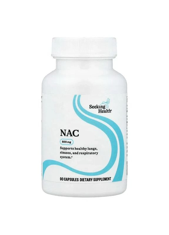 NAC (N-Ацетил-L-Цистеїн), 500 мг, N-Acetyl-L-Cysteine,, 90 вегетаріанських капсул Seeking Health (372506280)