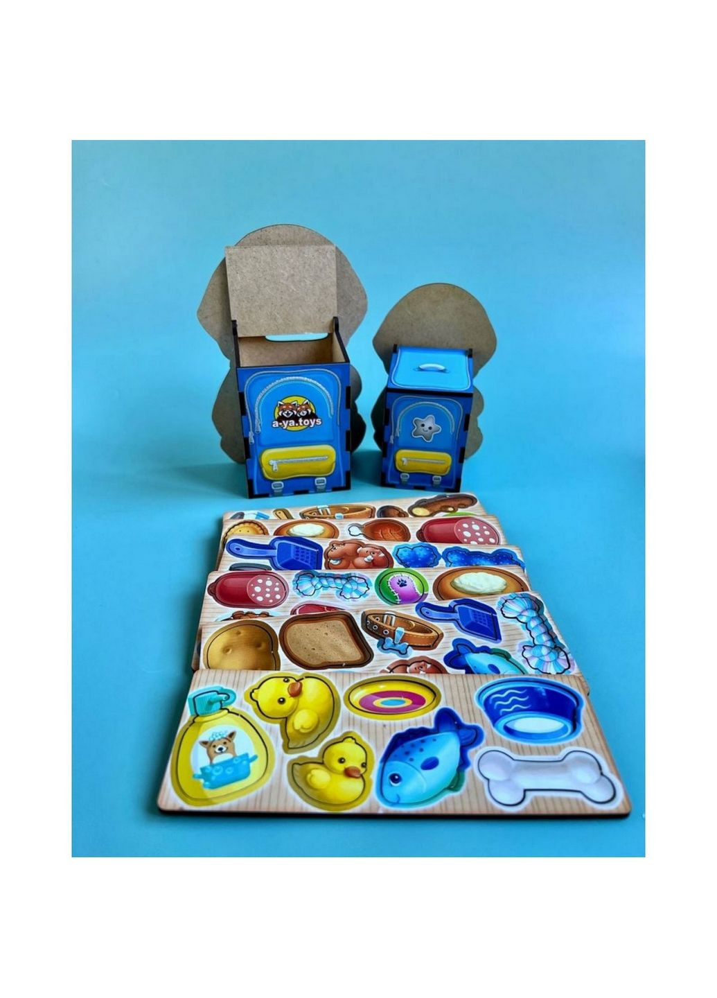 Настольная развивающая игра "Накорми собачек" пазл-сортер 17х18х6 см No Brand (289365950)