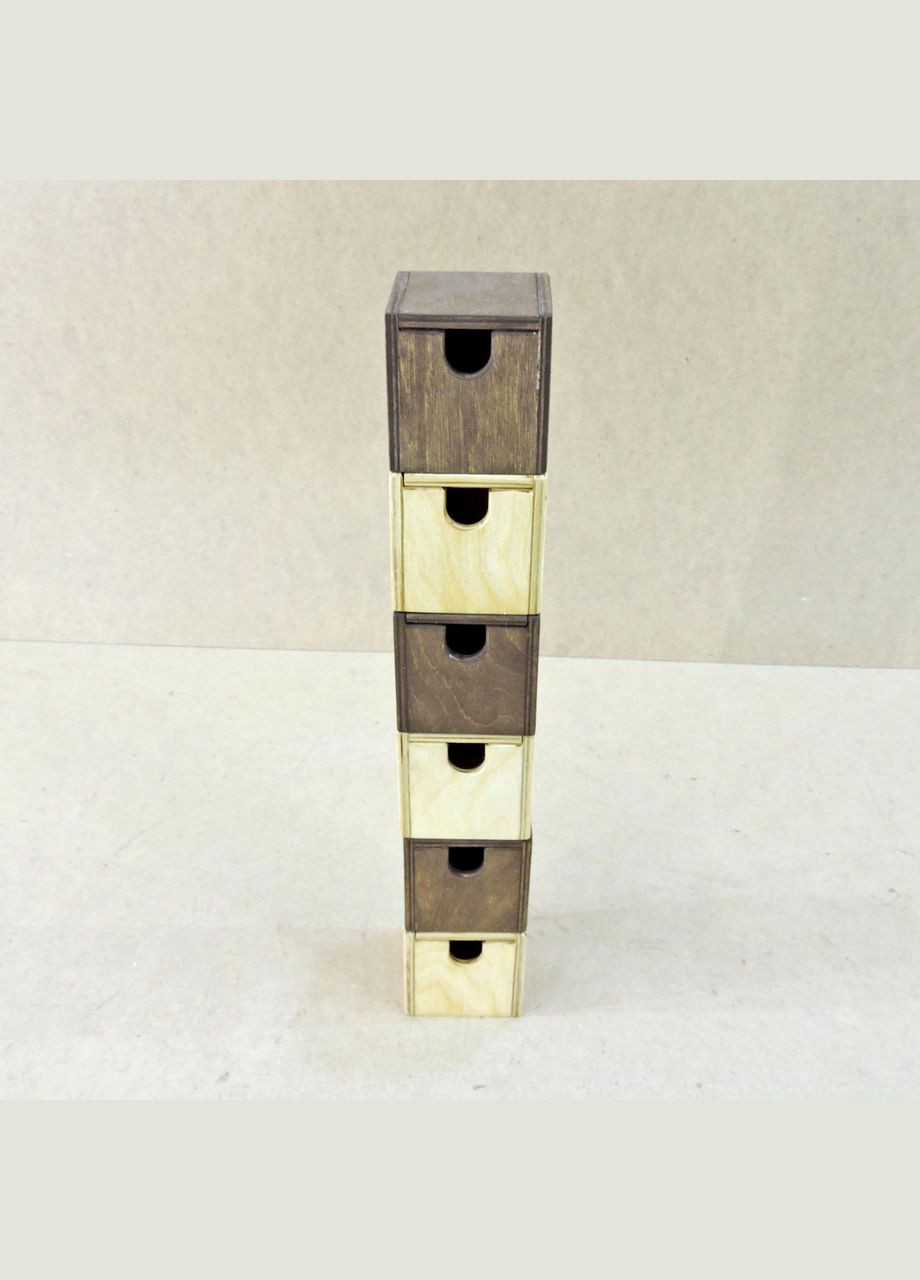 Органайзер для чайних пакетиків з дерева Темза 6 капучино-бланже (ЧАЙ-06010901) No Brand (327849027)