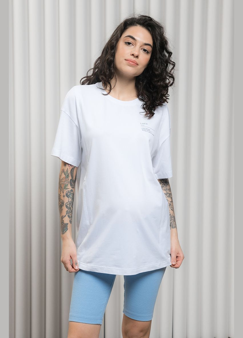 Голубые голубые велосипедки леггинсы для беременных из трикотажа в рубчик Юла мама