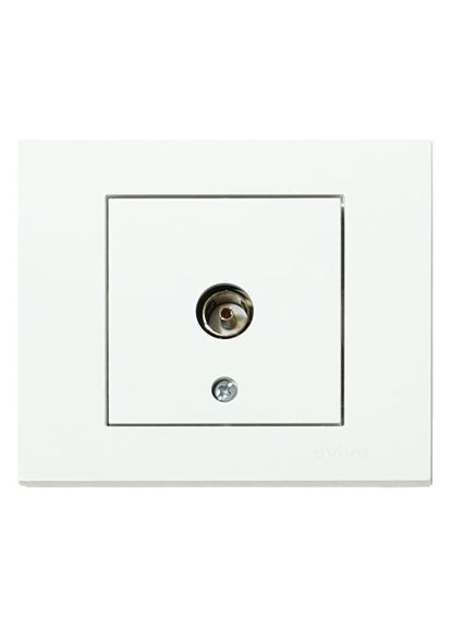 Розетка ТВ проходная белая GRANO Ovivo Electric (346087262)