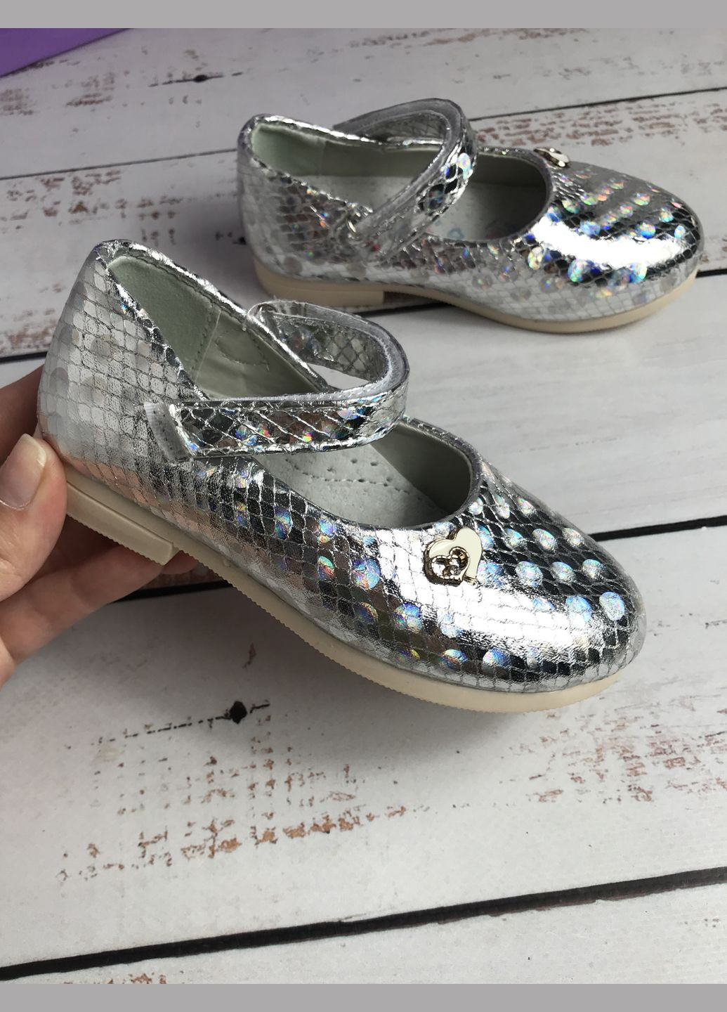 Туфлі дитячі для дівчинки Y.TOP Срібний (013) Y Top (347236107)