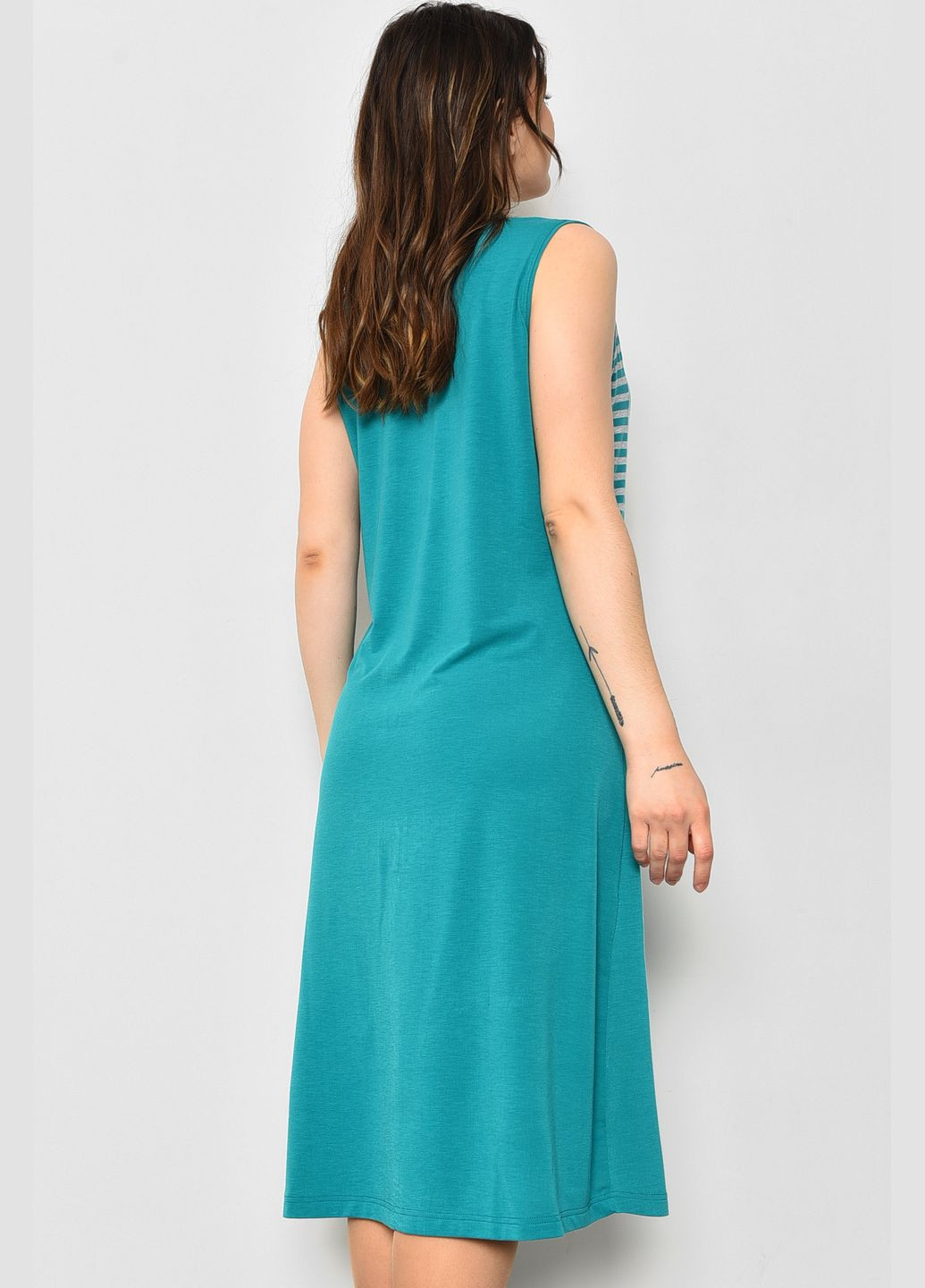 Халат жіночий напівбатальний літній зеленого кольору Let's Shop (284667461)