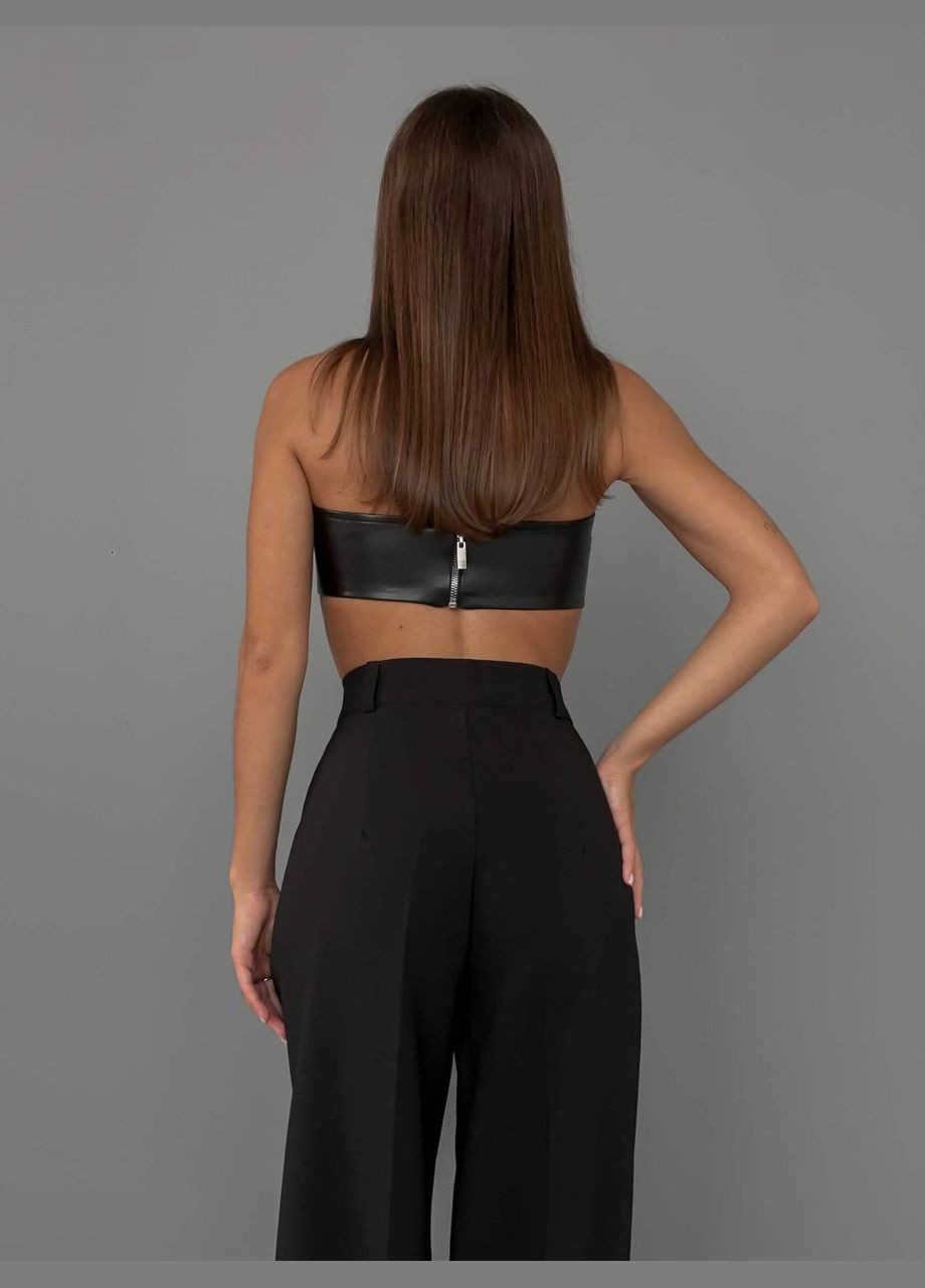 Жіночі штани палаццо колір чорний р.46/48 452623 New Trend - (285711931)