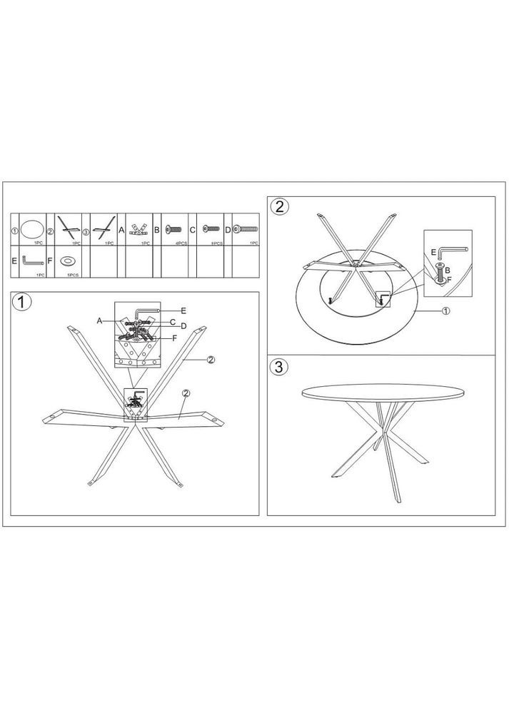 Стіл обідній TALIA Білий (ефект мармуру) / Чорний діаметр 90 TALIABC90 Signal (372178208)