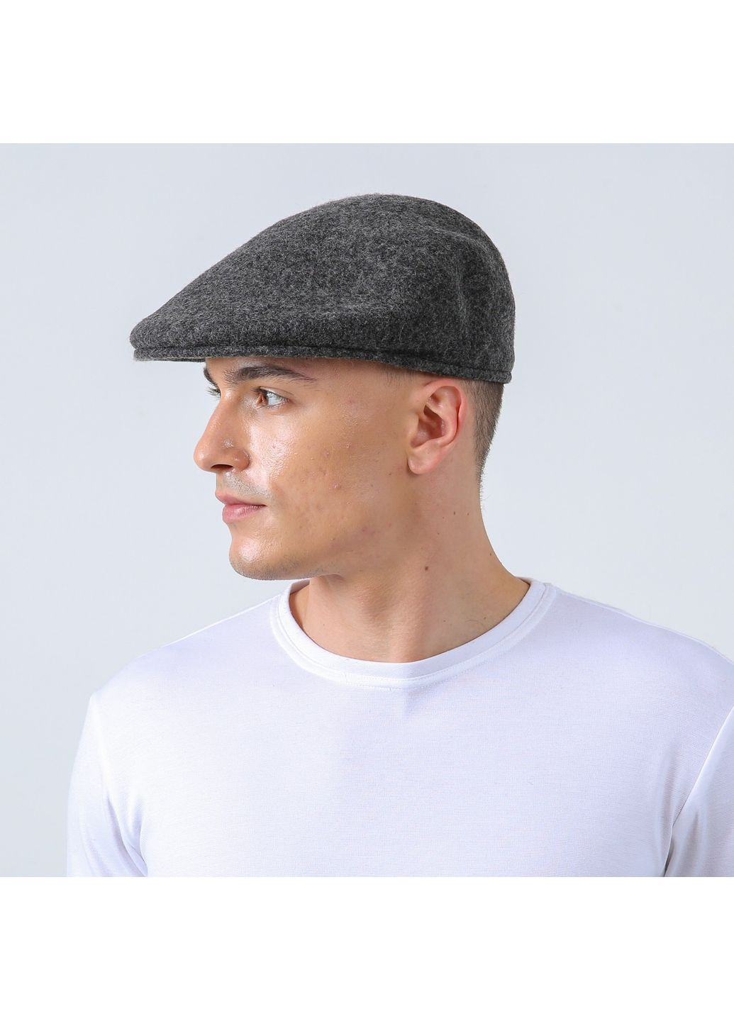 Кепка реглан мужская шерсть серая ДАФИ 892-668 LuckyLOOK 892-668М (352690949)