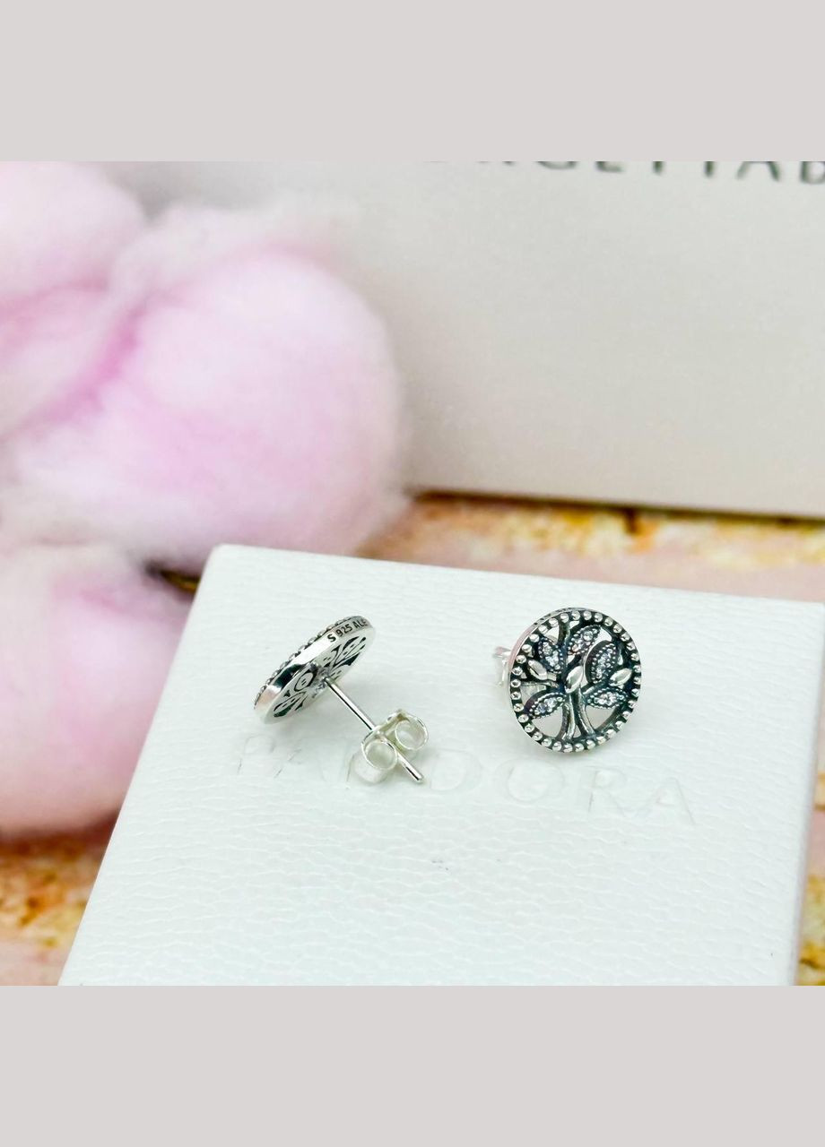 Срібні сережки Сімейне дерево No Brand (330768430)