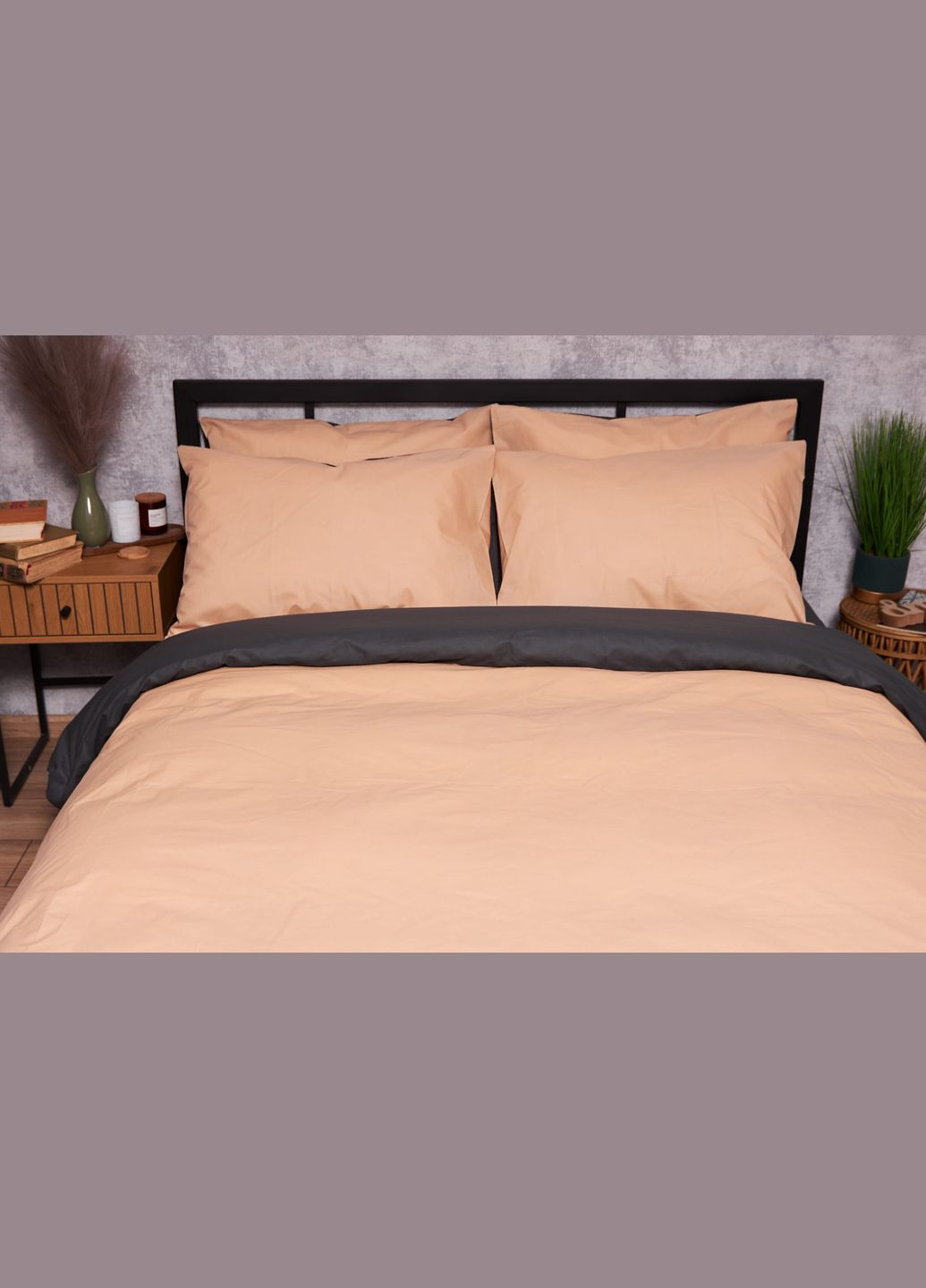 Комплект постельного белья Бязь Gold Люкс евро 200х220 наволочки 2х70х70 (MS-820003302) Moon&Star Gray Cream (288043671)