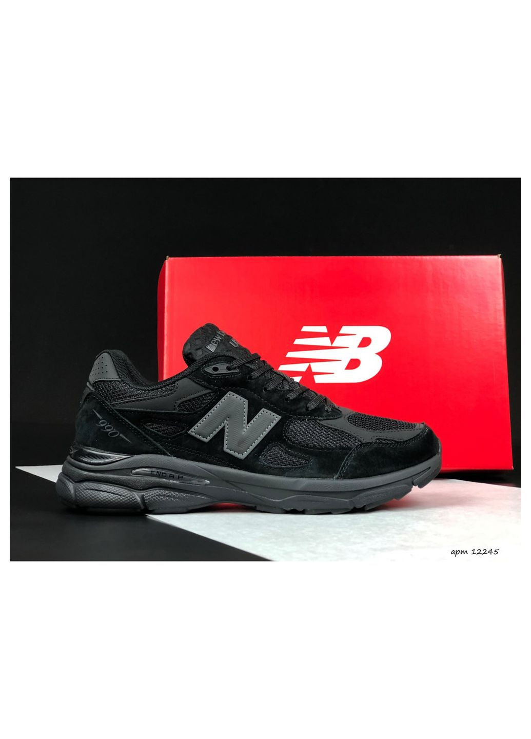 Чорні Осінні кросівки чоловічі, вьетнам New Balance 990