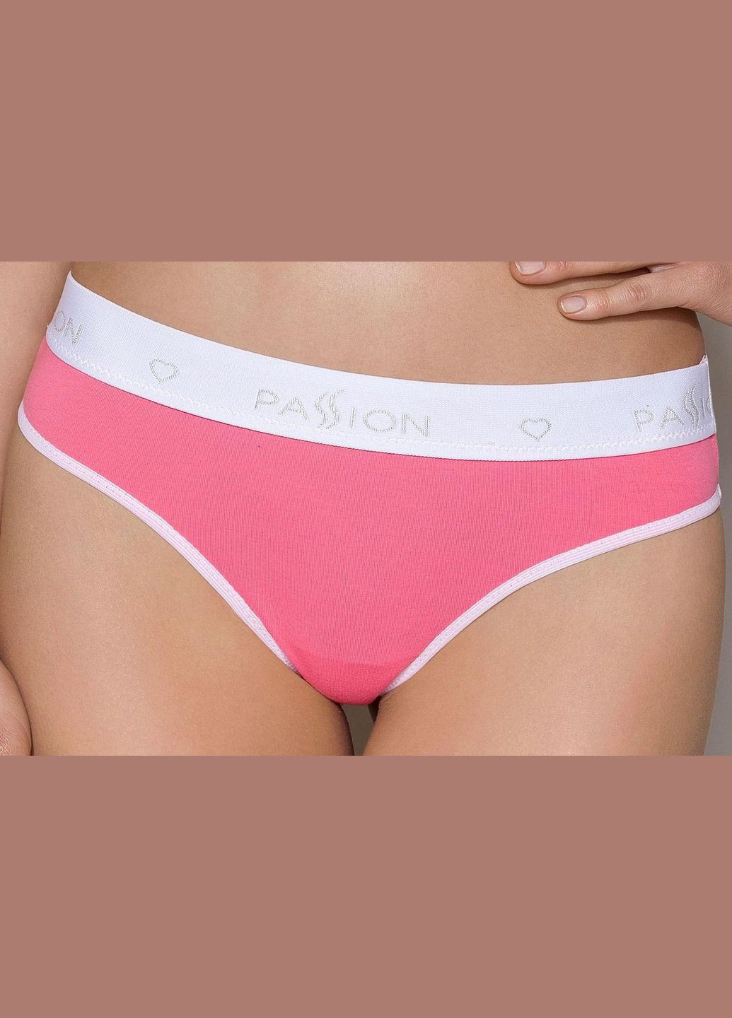 Розовый демисезонный спортивные трусики-стринги ps007 panties pink, size l Passion