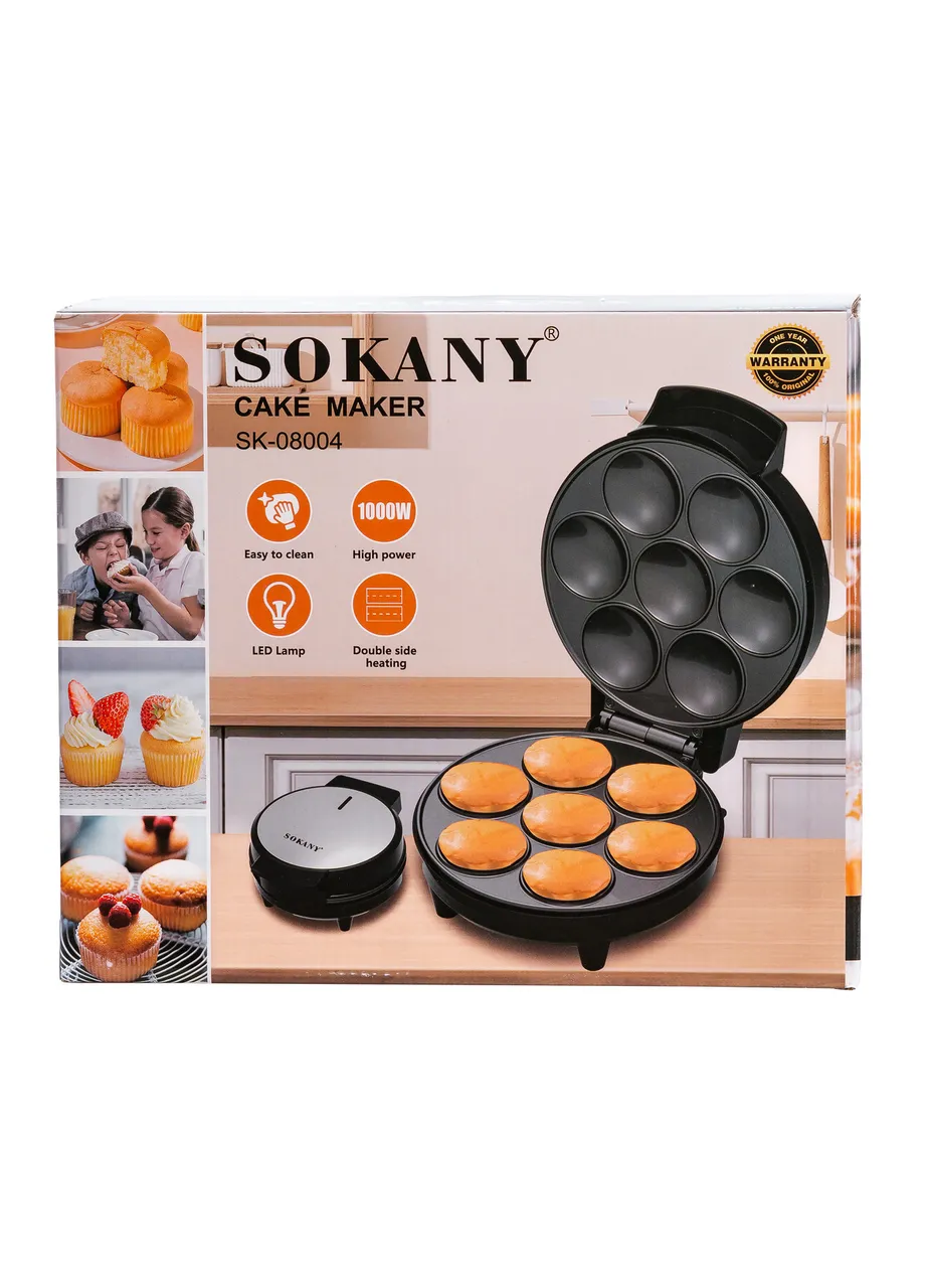 Кексниця електрична SK-08004 7 мафінів 1000 Вт Sokany (404697497)