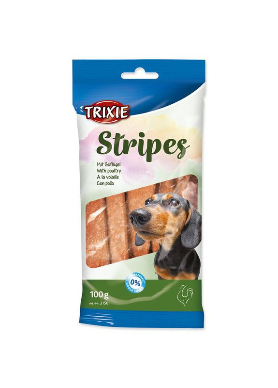 Ласощі для собак Stripes Light з куркою, 100г Trixie (292259139)