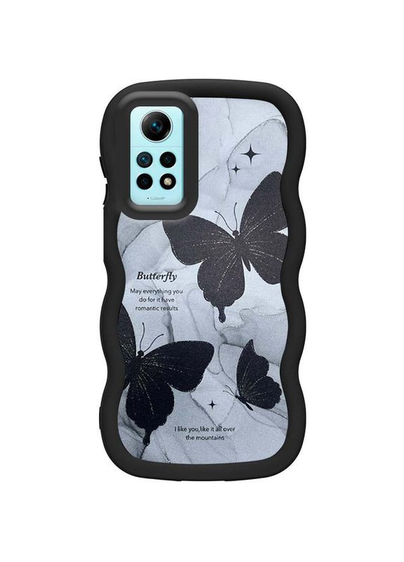 Чохол TPU Cloudy Pictures для Xiaomi Redmi Note 12 Pro 4G Butterflies No Brand (336890044)