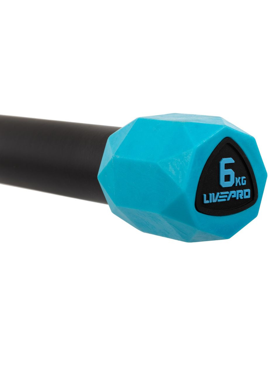 Бодибар Body Bar 6кг LP8145-6 (l-1,185м, металл, TPR) LiveUp (361434757)