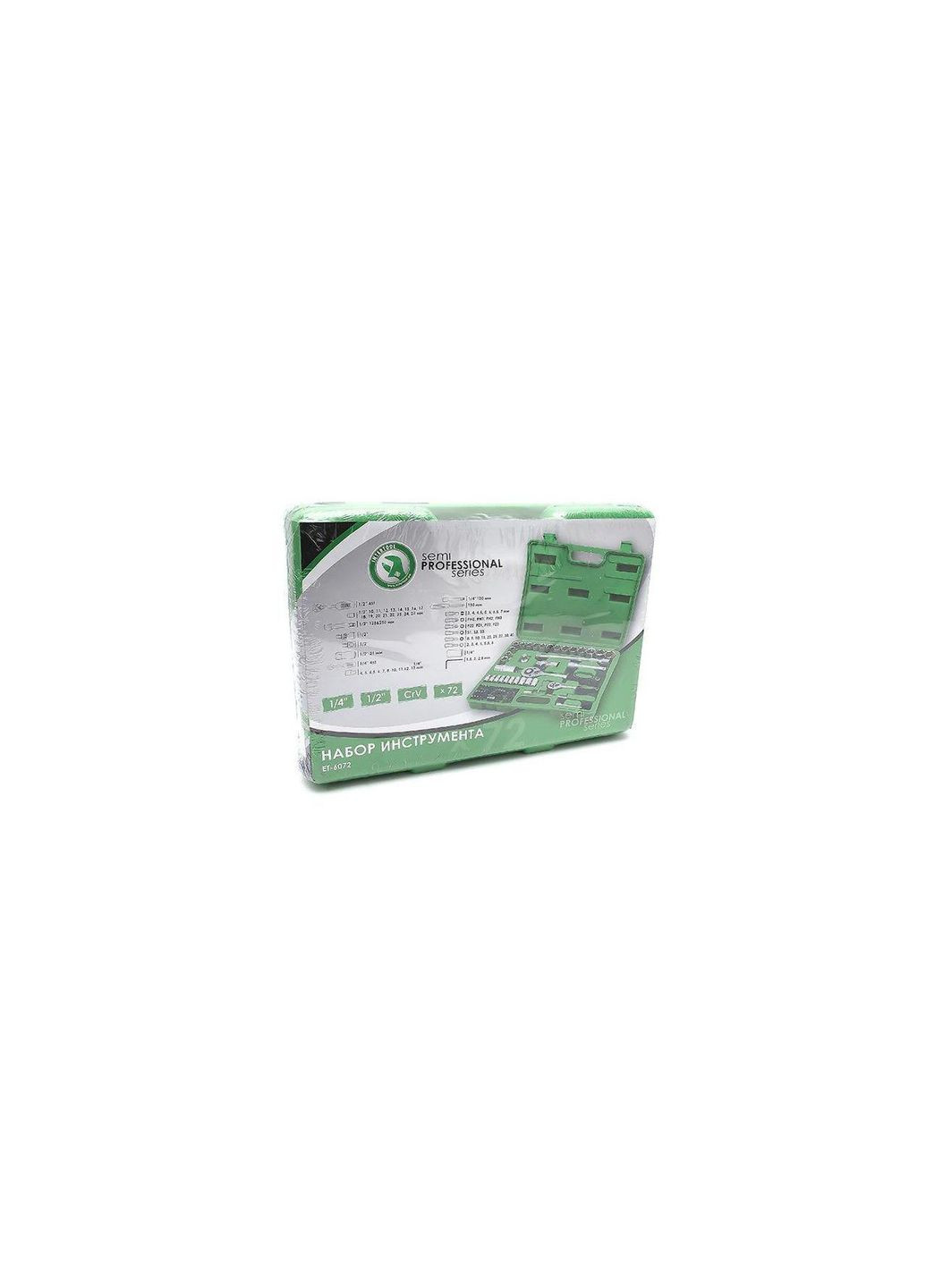 Набор ручного инструмента 72 ед. хромо-ванадиевая сталь 1/4" 1/2" для гаража и дома Intertool (363045079)