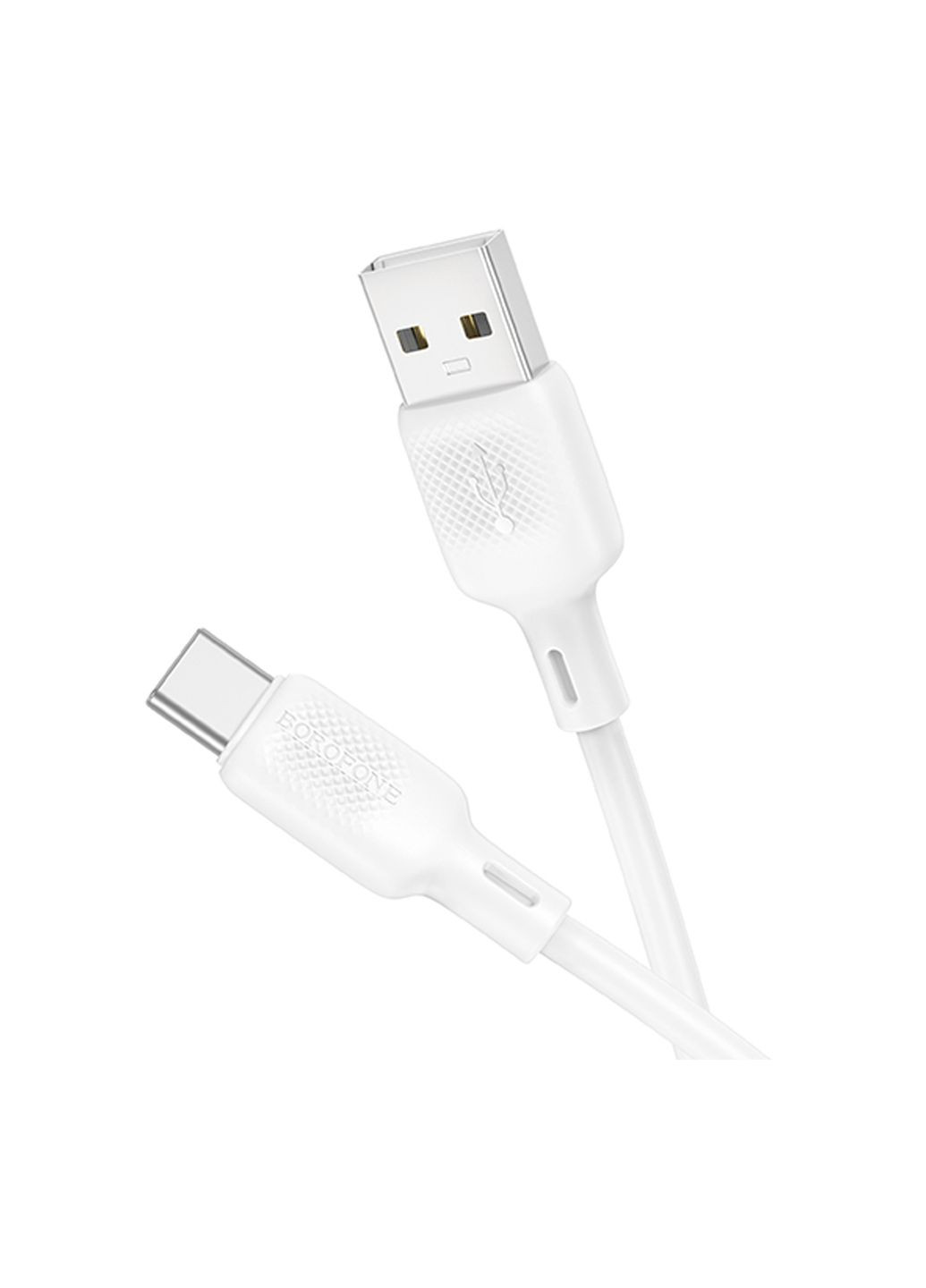 Кабель USB BX113 Silicone Type-C 3A Бiлий Borofone (337994850)