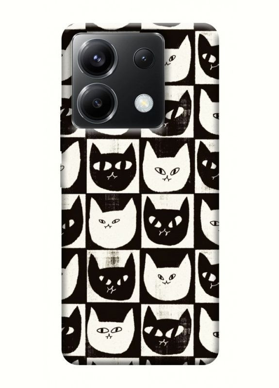 Чохол з принтом для Xiaomi Poco X6 / для Ксяомі, сяомі, ксіомі редмі поко Х6 Котячі шахи No Brand (338598964)