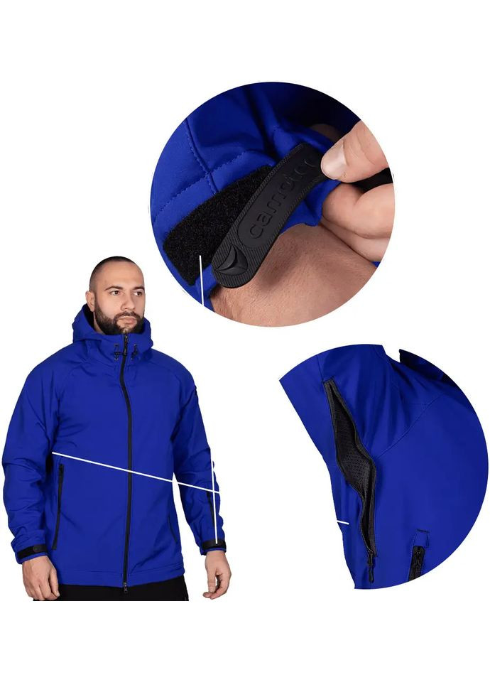 Синяя демисезонная куртка rubicon softshell blue Camotec
