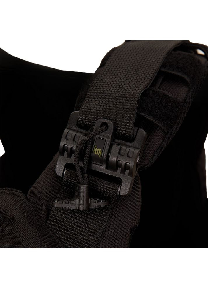 Плитоноска gen.3 XL Черная с системой быстрого сброса с 3 результатами под АК. (большего размера) (00000002586) Warmor (360891738)