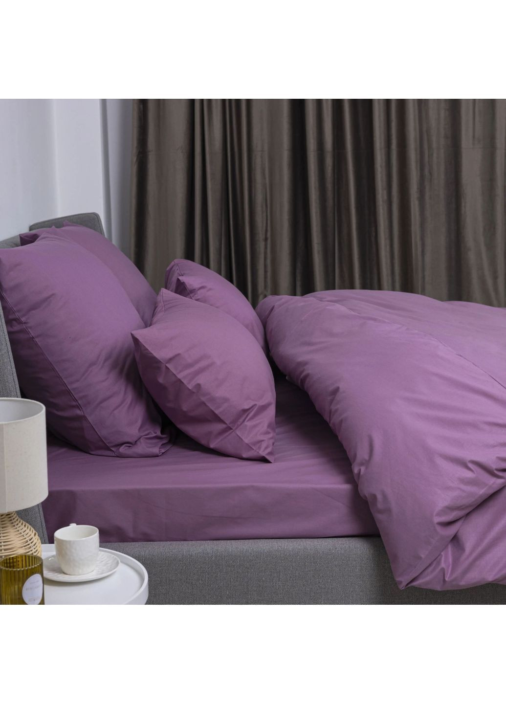 Двуспальный комплект постельного белья Ранфорс с наволочками 50*70 см, 115 гр/м2 Вена Фиолетовый (47090180215) ТЕП (373409201)