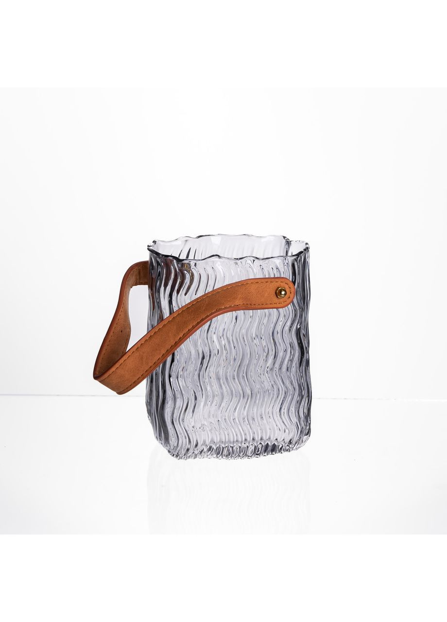 Ваза сумочка с ручкой 12×8.5×16 (см) декоративная стеклянная ваза для цветов 800 (мл) HP-19-154-2 Yiwu (371161090)