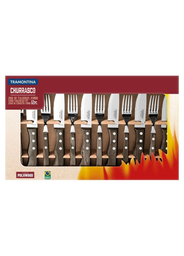 Набор приборов для гриля Barbecue Polywood, 12 предметов Tramontina (278365363)
