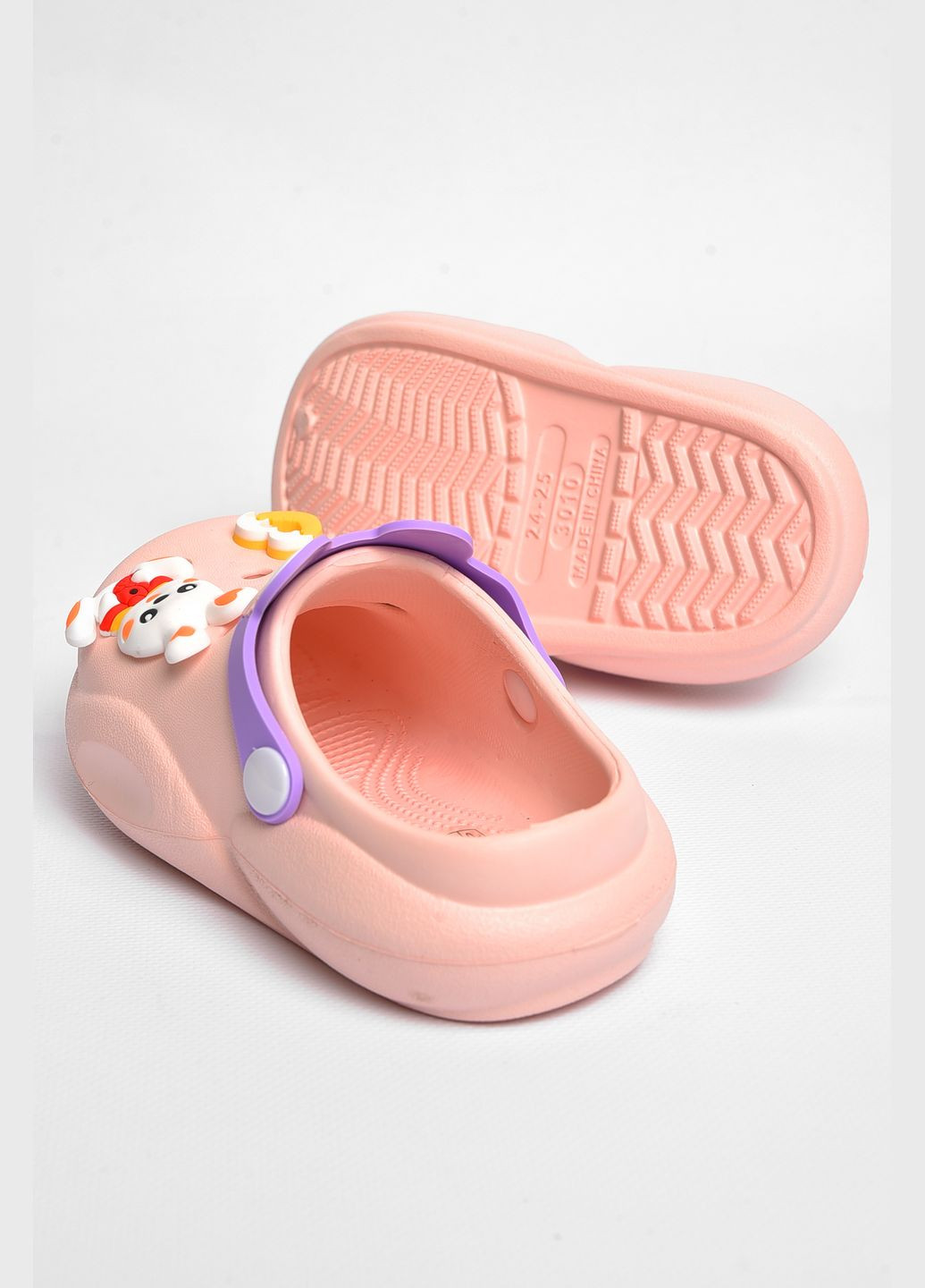 Кроксы детские розового цвета с украшением Let's Shop (297983168)