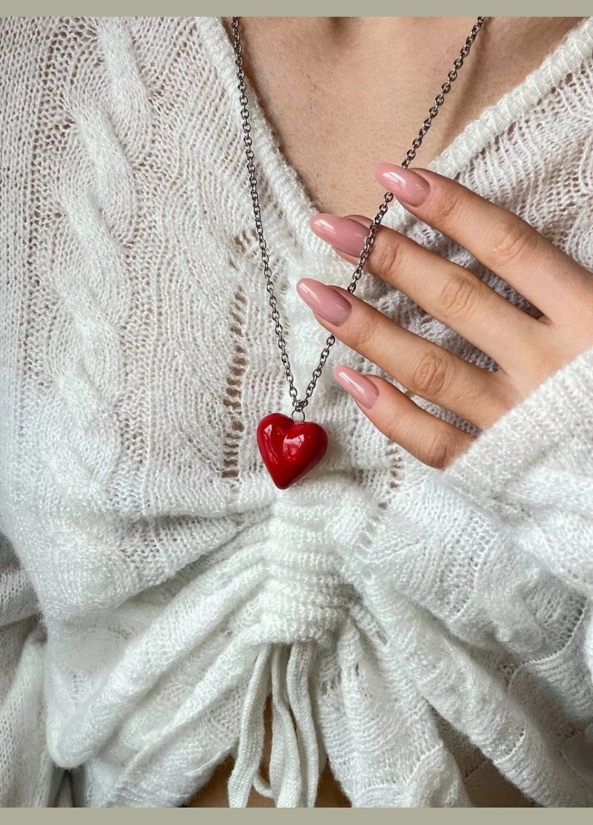 Колье "Long Red Heart" Le'Perle (329756145)