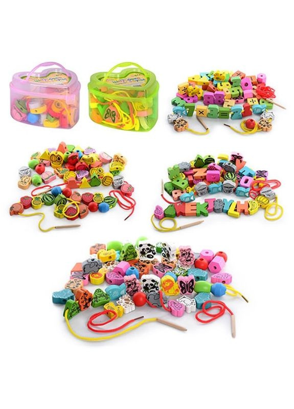 Розвиваюча іграшка Шнурівка намисто MD 0344 в банці Limo Toy (366017395)