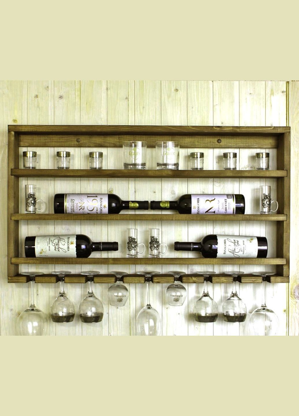 Полиця для келихів з дерева Прово мускат (ОБС-007307) No Brand (327423764)