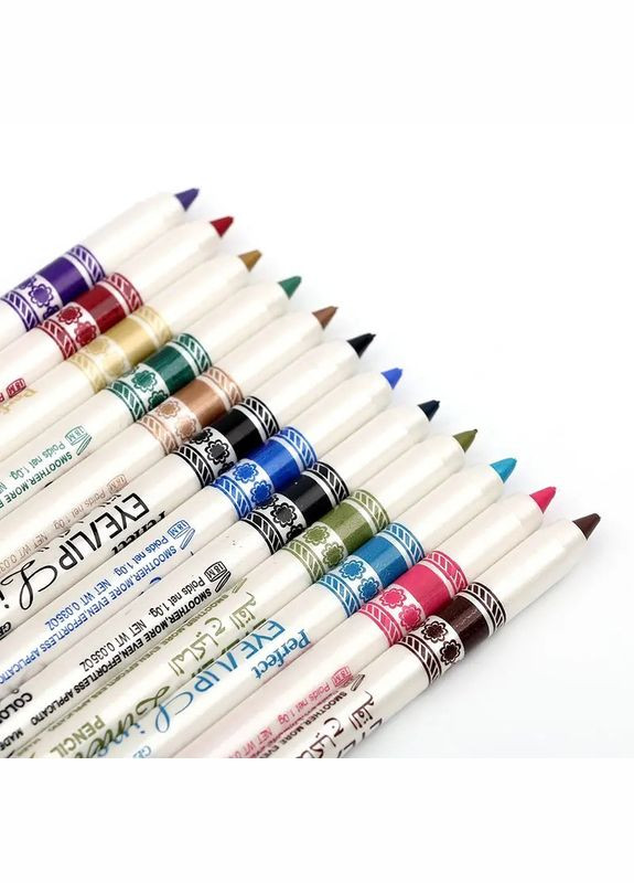 Набор цветные водостойкие подводки карандаш для глаз Perfect cosmetic pencil GIGI ROSE 12 шт Handaiyan (298792536)