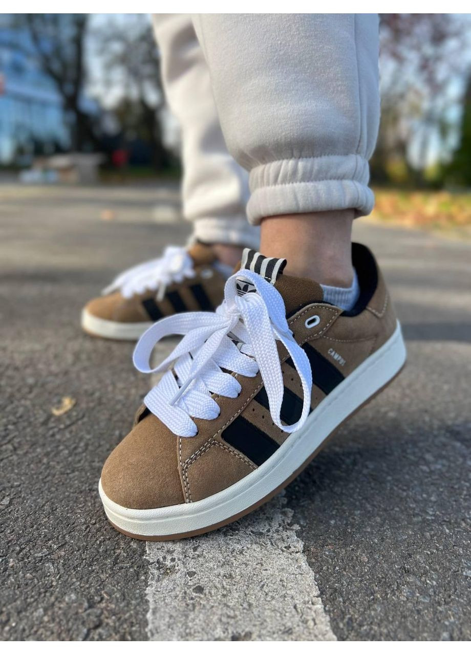 Білі Осінні кросівки чоловічі adidas campus 00s brown white адідас кампус No Brand