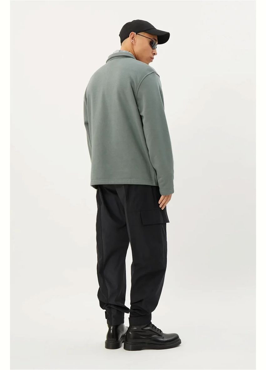 Серо-зеленая демисезонная куртка-рубашка Weekday