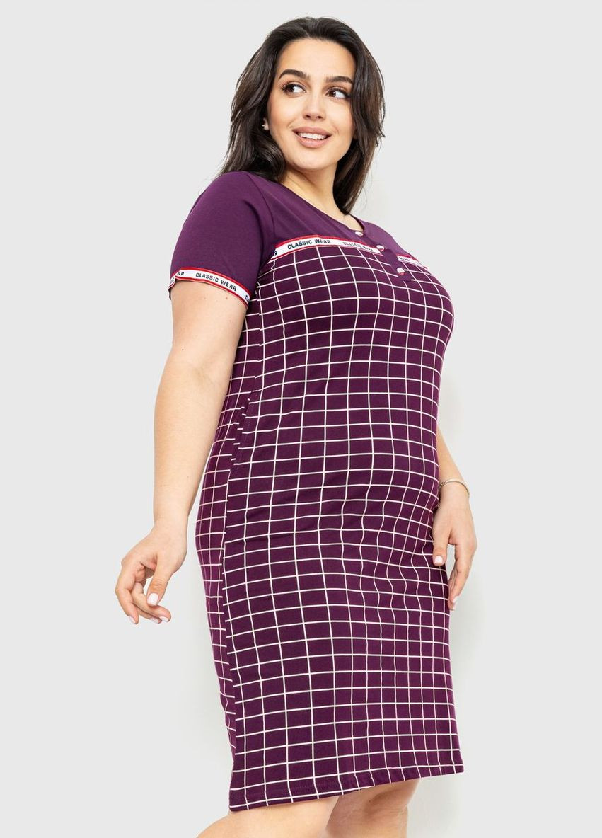 Темно-фиолетовое кэжуал платье в клетку повседневное Ager в клетку