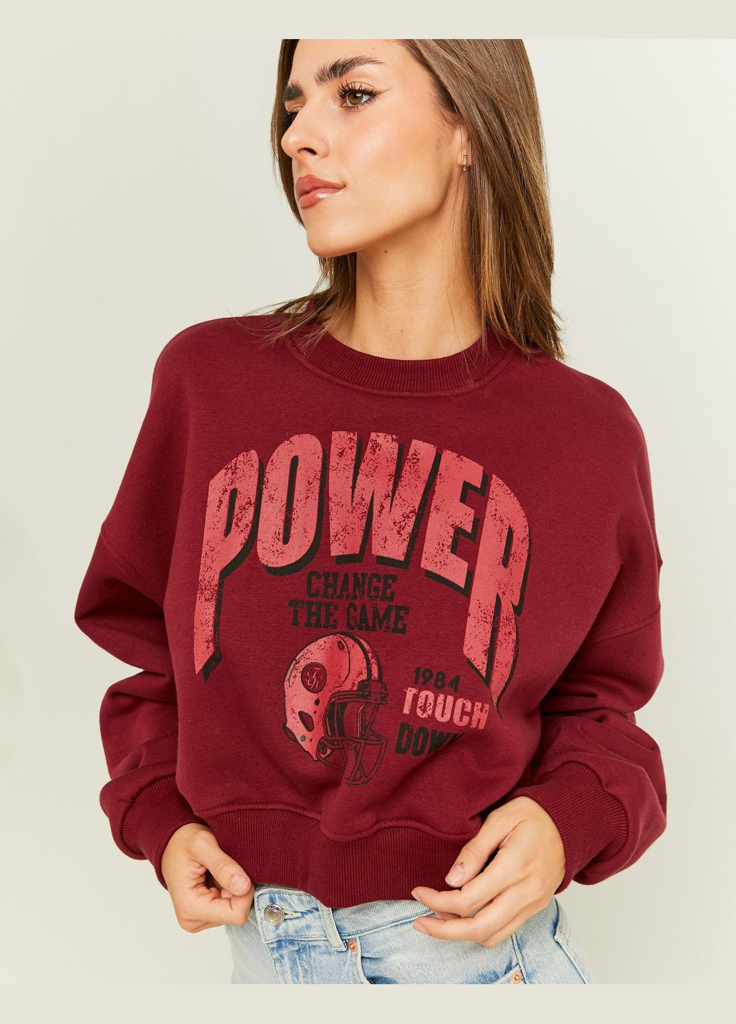 Бордовый свитшот Tally Weijl надпись (311947499)