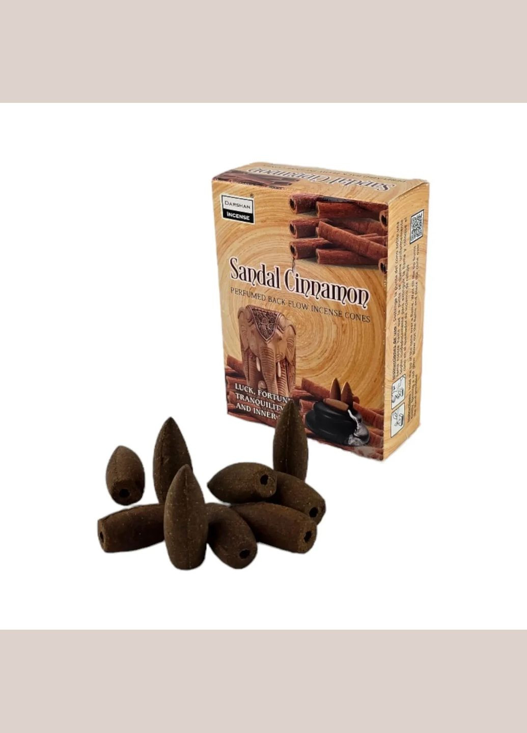 Конуси зі зворотним потоком Cinnamon Sandalo (Кориця та Сандал) Darshan (316717354)