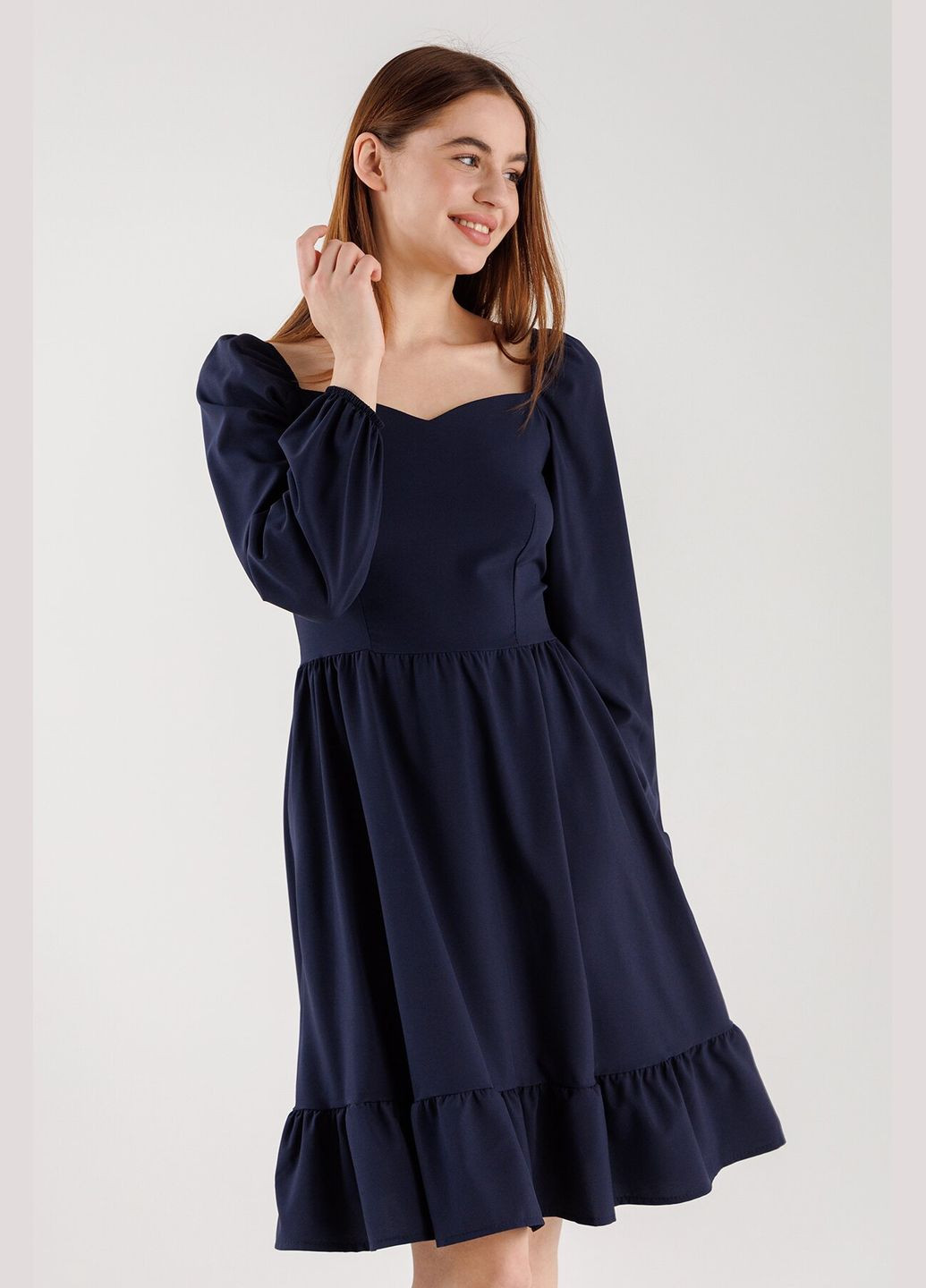 Темно-синя повсякденний сукня жіноча 522 (2000990351142d) shop (2000990351142) No Brand