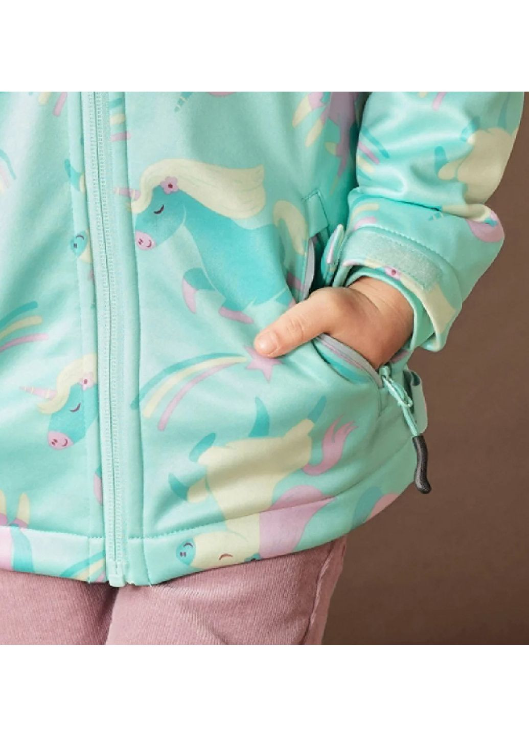 Бірюзова демісезонна куртка (софтшелл) Lupilu