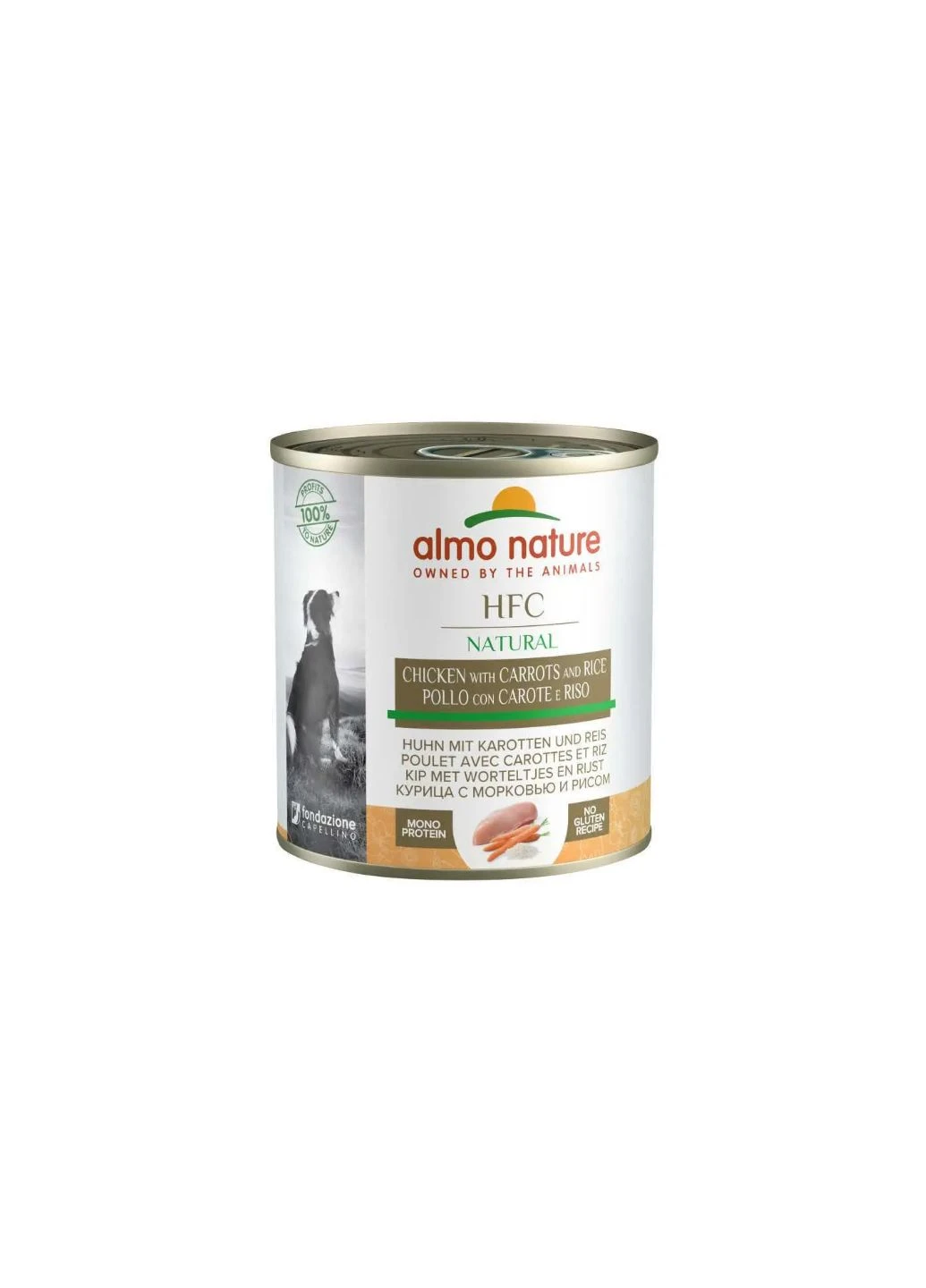 Вологий корм для собак HFC 280 г Chicken with Carrots and Rice 280 г Almo Nature (266274745)