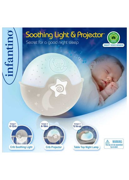 Нічник (004909I) Infantino Спокійні сни сірий (368562977)